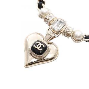 Chanel Cc Logo Heart Pendant Necklace #208652C18B